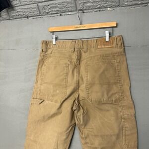 SCHMIDT WORKWEAR Carpenter Pants Khaki Tan Utility Pockets Mens 32x32